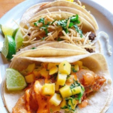 Baja Fish + Carne Asada Tacos from Calexico